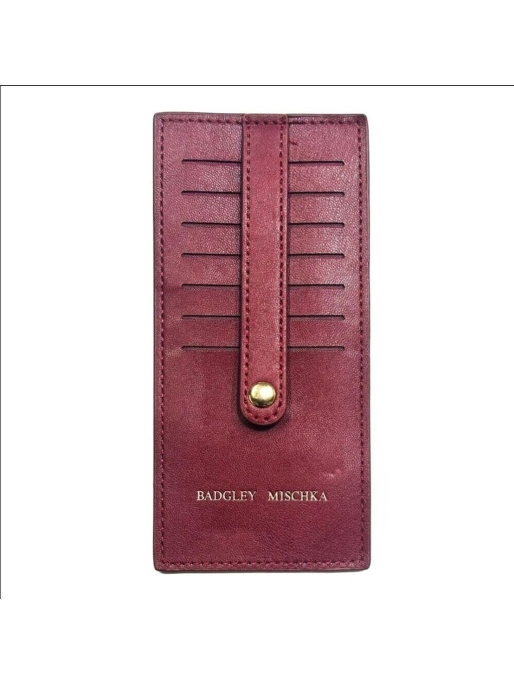 Badgley Mischka Burgundy Card Holder